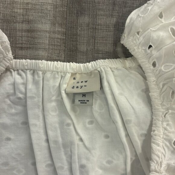 a new day white eyelet top - Picture 3 of 4